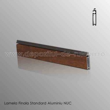Lamele finale rulouri exterioare aluminiu standard nuc